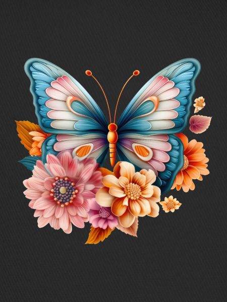 beautiful, imaginatively drawn butterfly