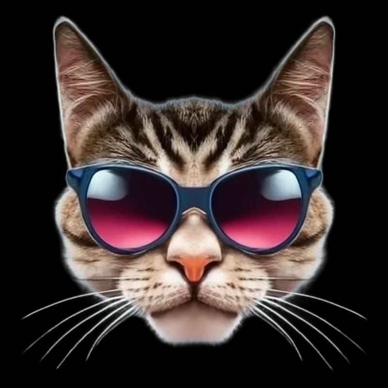 Chat Classe avec Lunettes de Soleil