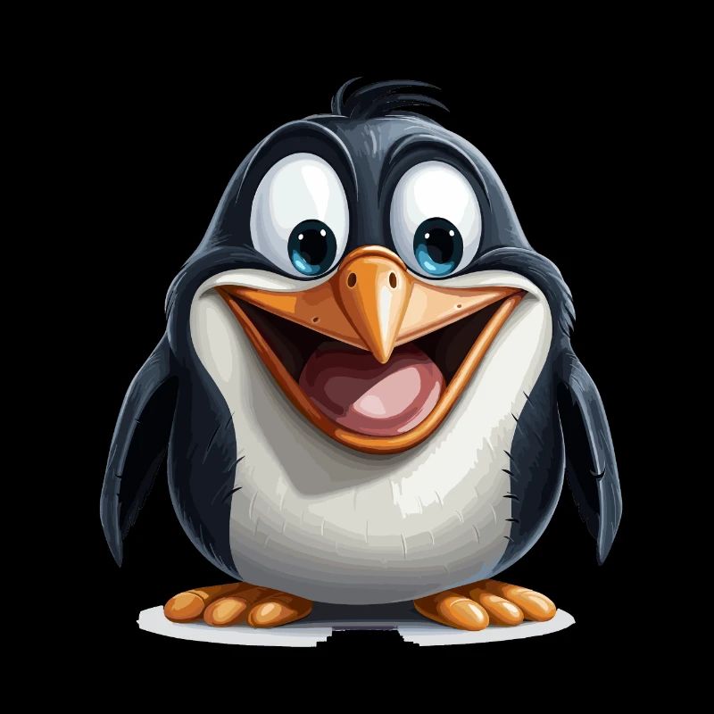 der Cartoon-Pinguin