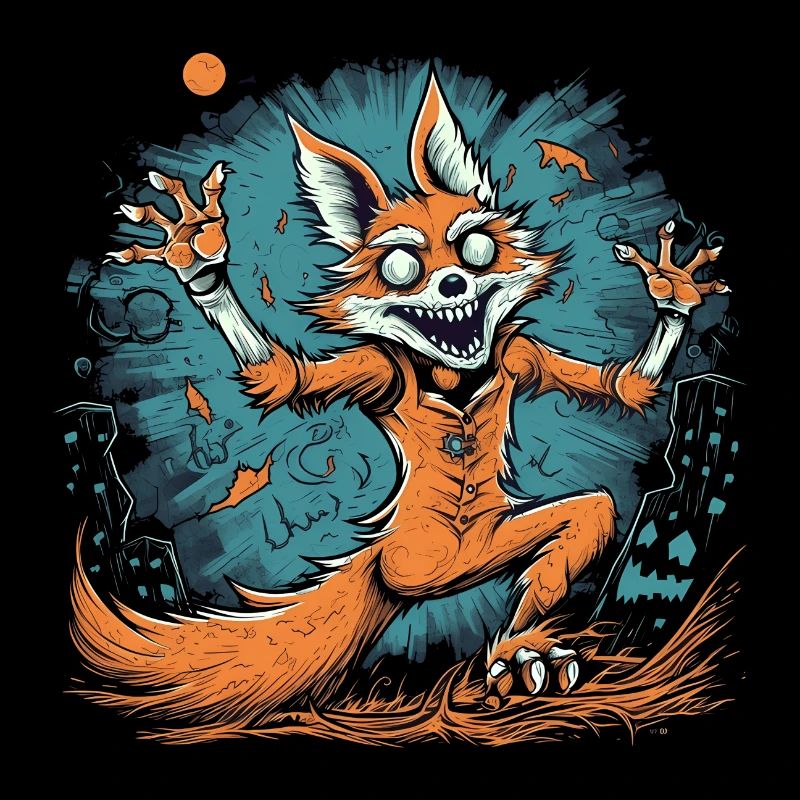 Halloween Fox Skeleton