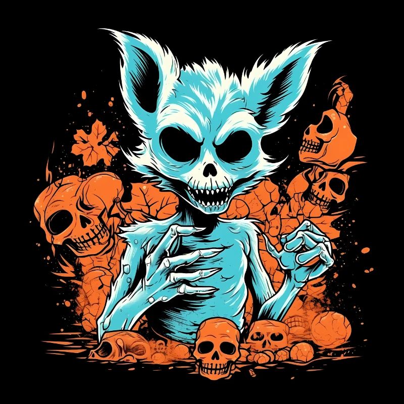 Halloween Fox Skeleton
