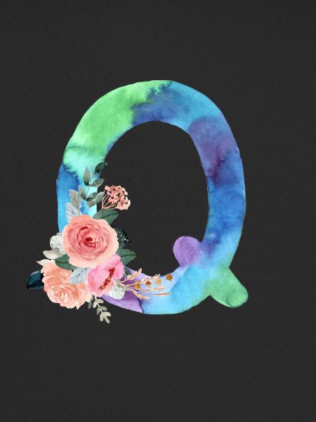 Letter q watercolour