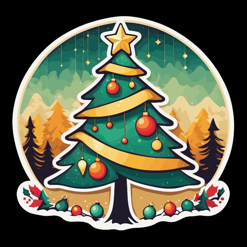 Christmas Tree Drawing Christmas