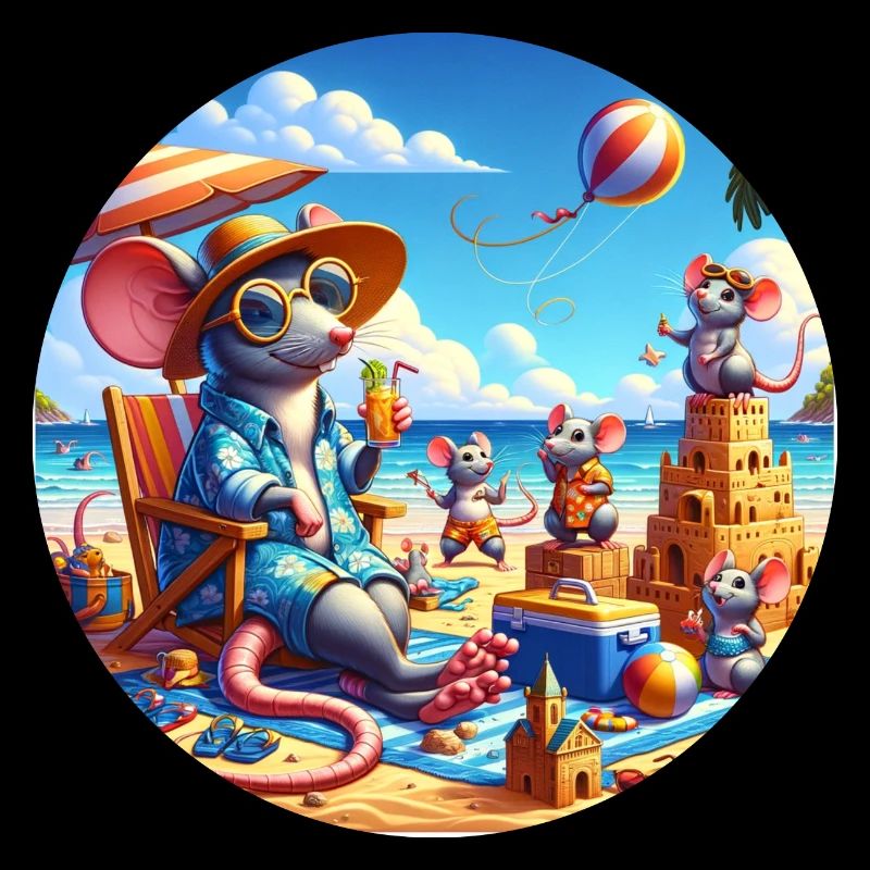 Rats sur la plage