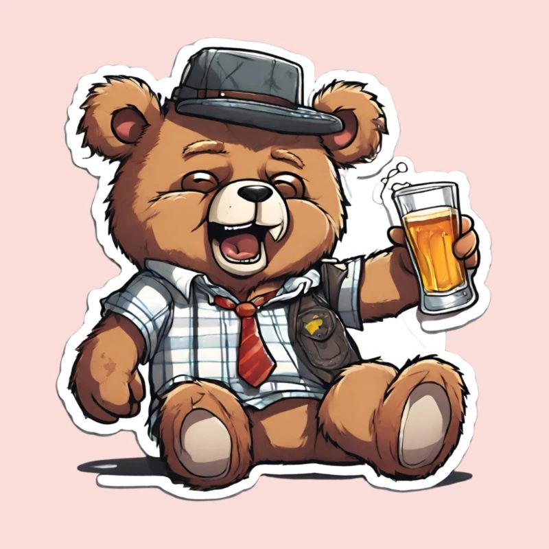 Feiernder Teddy mit Stil