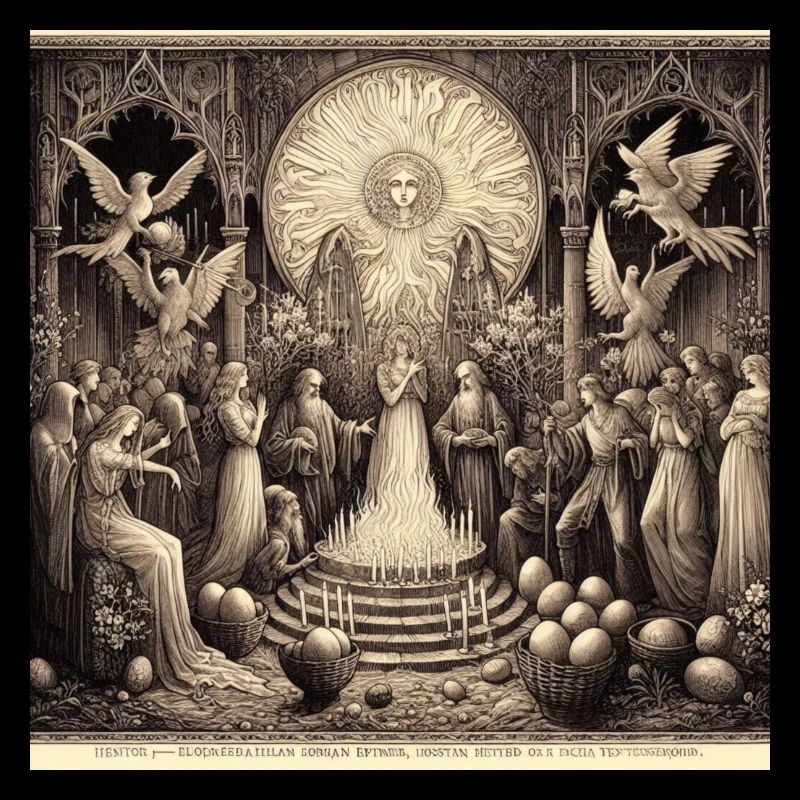 Gothic themed easter art