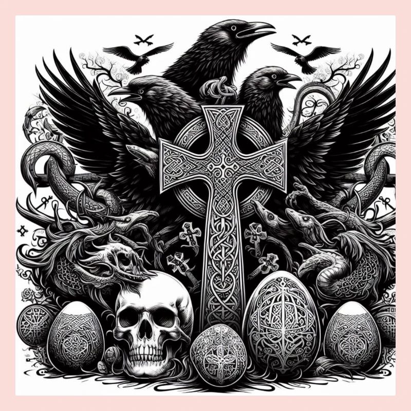 Gothic Easter themed art