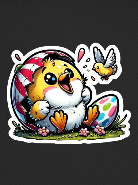 Poussin de Pâques joyeux