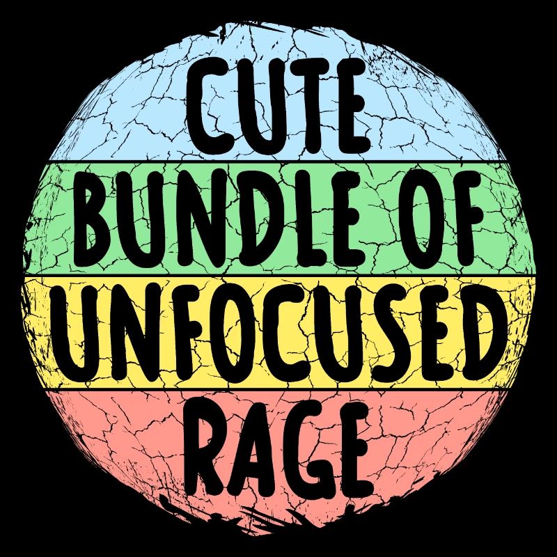 Drôle Mignon Bundle De Rage Non Focalisée Arc-en-Ciel Goth
