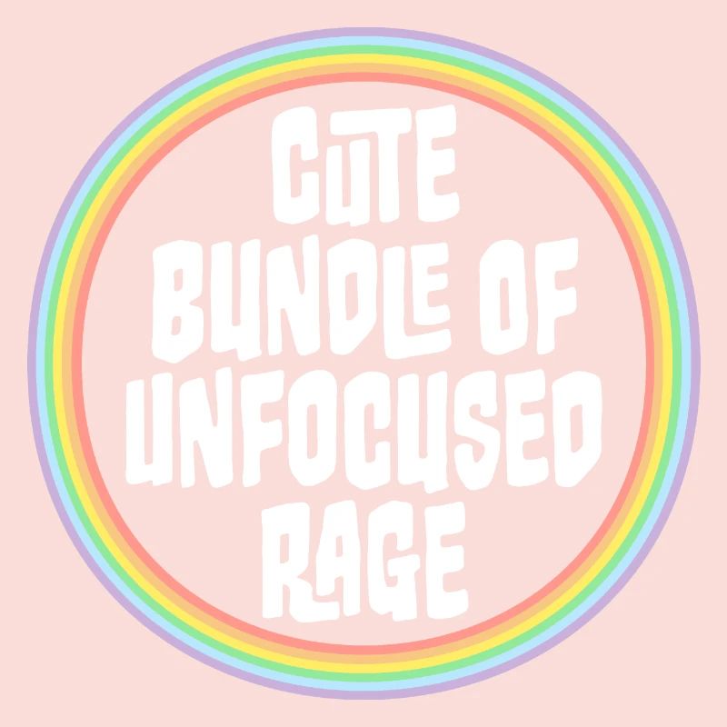 Funny Cute Bundle Of Unfocused Rage Rainbow Goth
