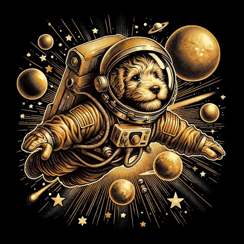 Chien de l’espace doré