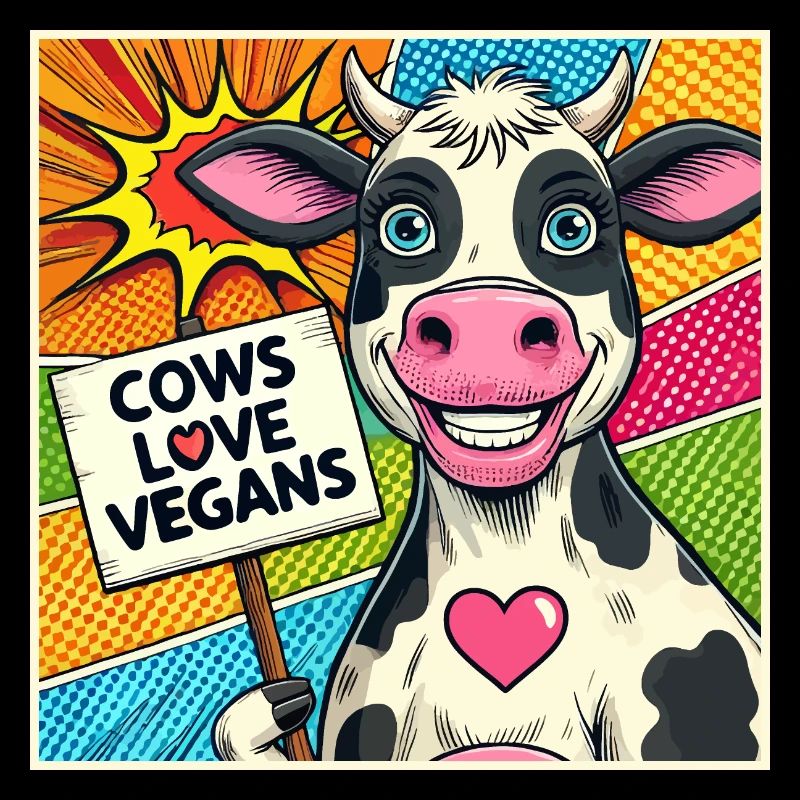 Cows Love Vegans Popart