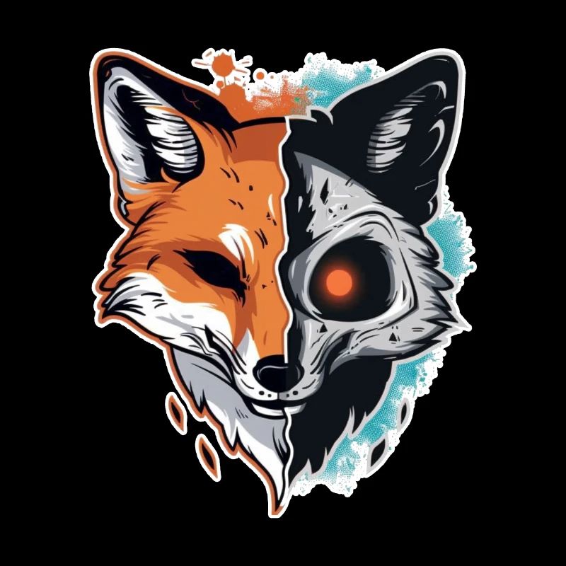 Halloween Fox Skeleton