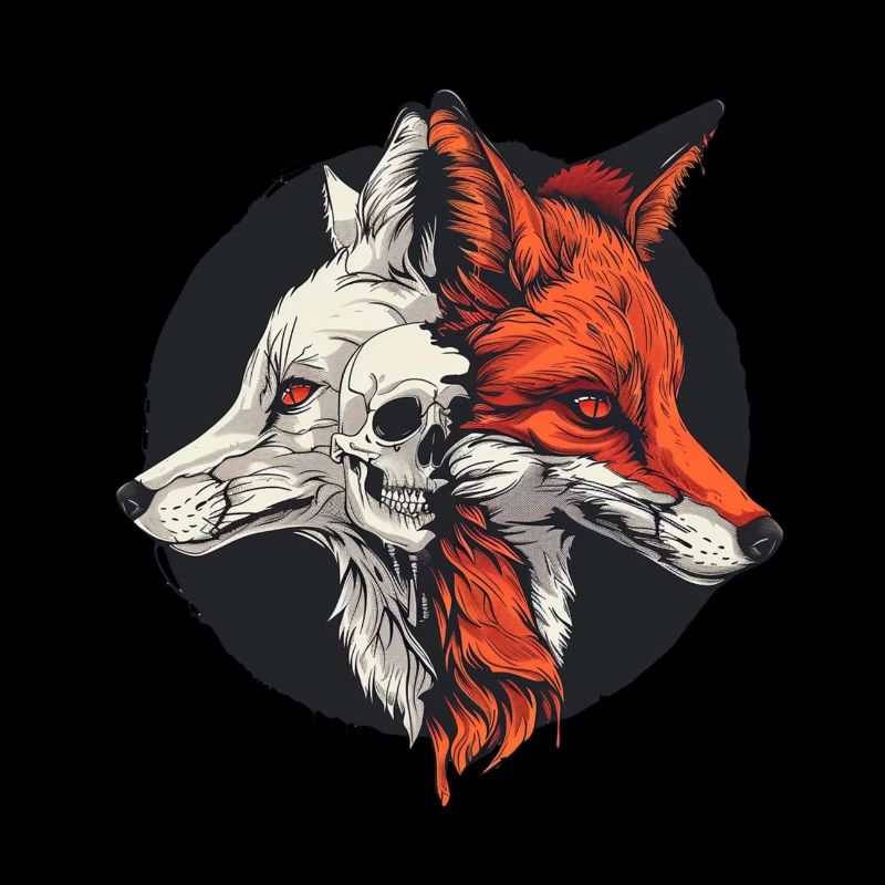 Squelette de renard d’Halloween
