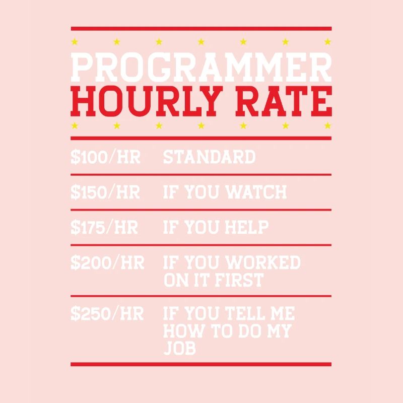Programmeur Tarif horaire Support Codeur Main-d’œuvre IT