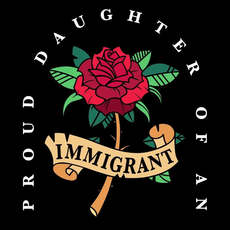 Stolze Tochter eines Einwanderers