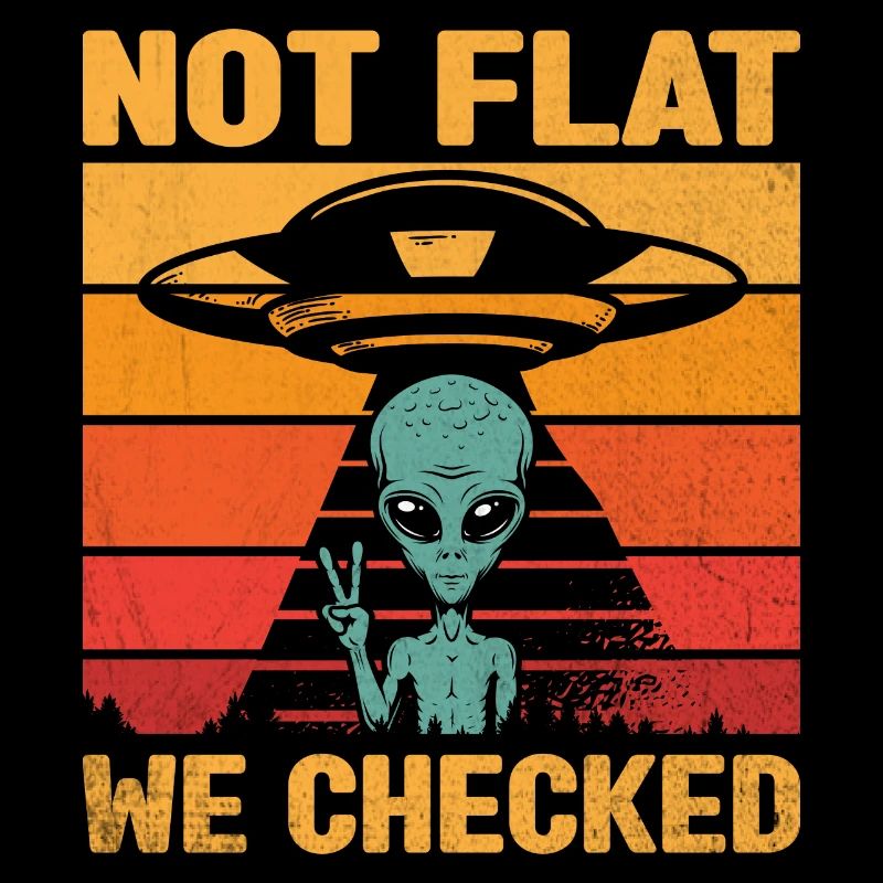 Not Flat We Checked Funny Anti Flat Earth