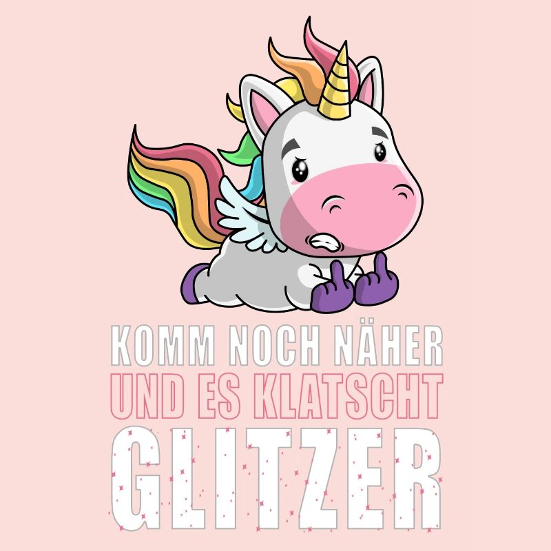 Noch näher es klatscht Glitzer Einhorn Geschenk