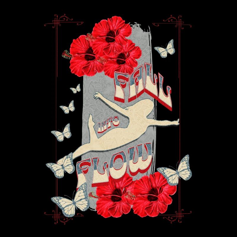Fall into Flow, Dance Design, Vintage, Retro