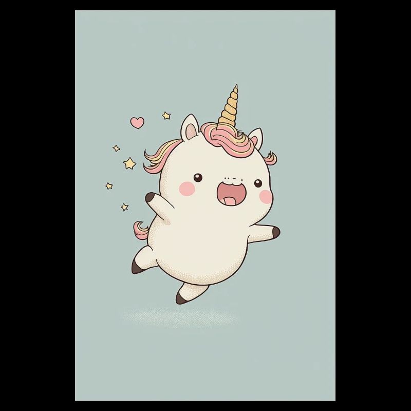 Bébé licorne joyeuse