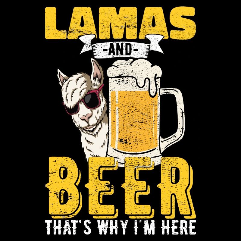Lamas Bier Alkohol Spruch Geschenk