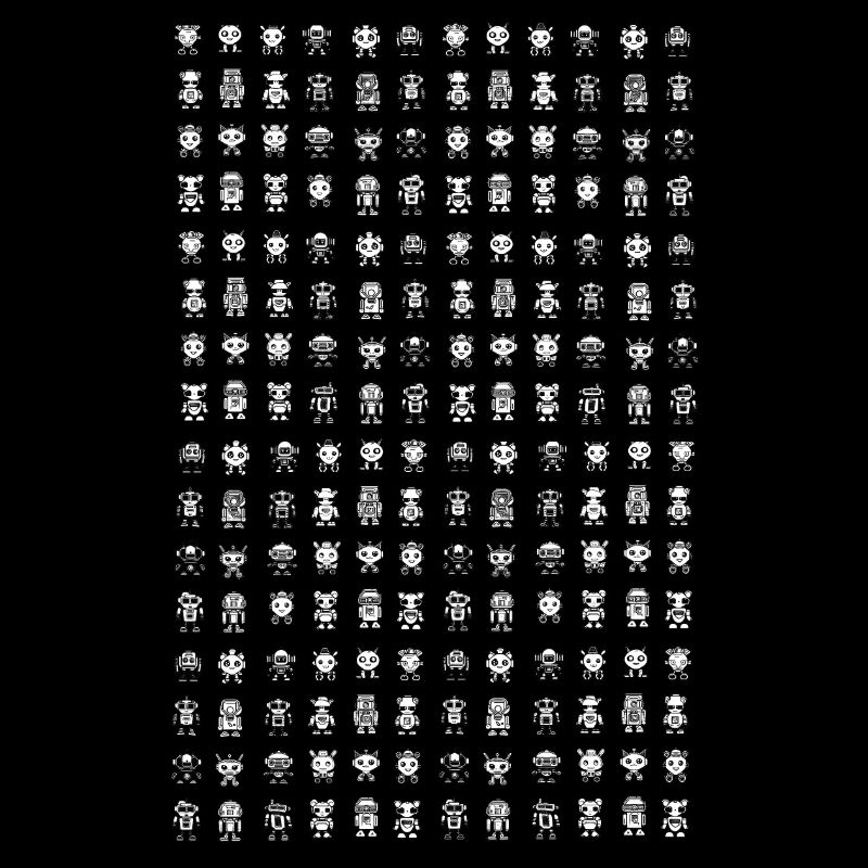 Robot black and white
