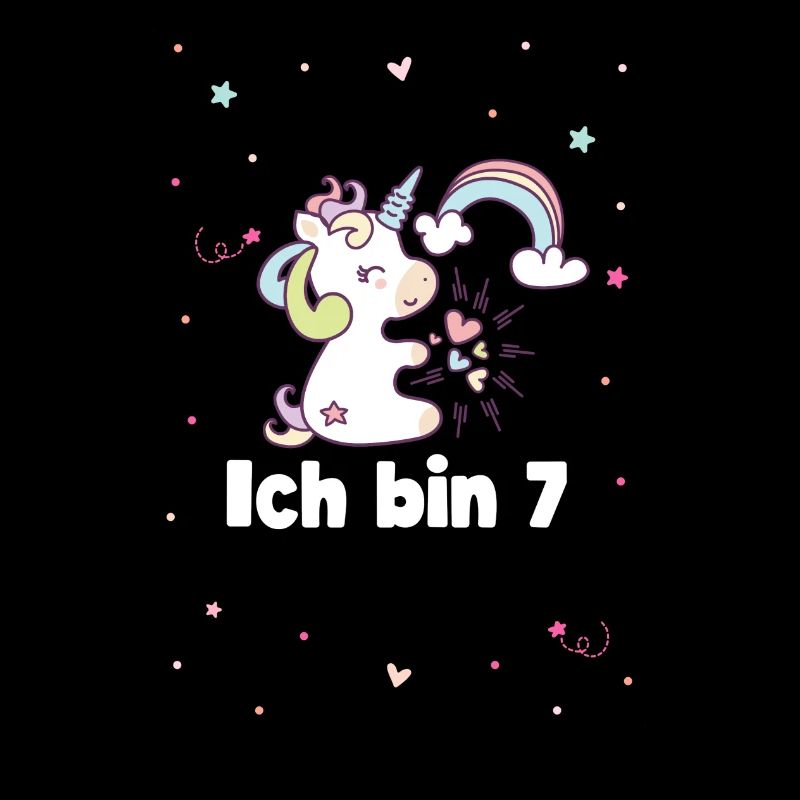 Ich bin 7 Mädchen Einhorn