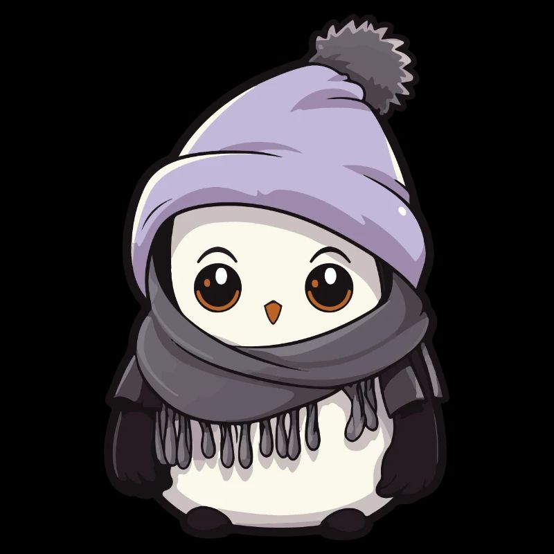 Bande dessinée d’hiver pingouin