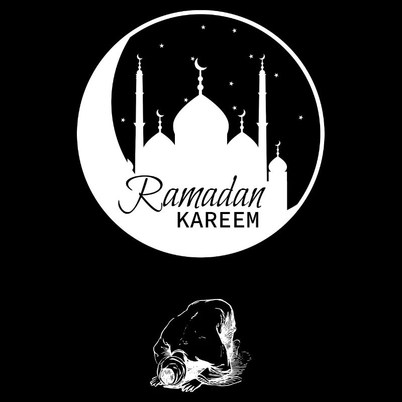 Ramadan Praying Man White