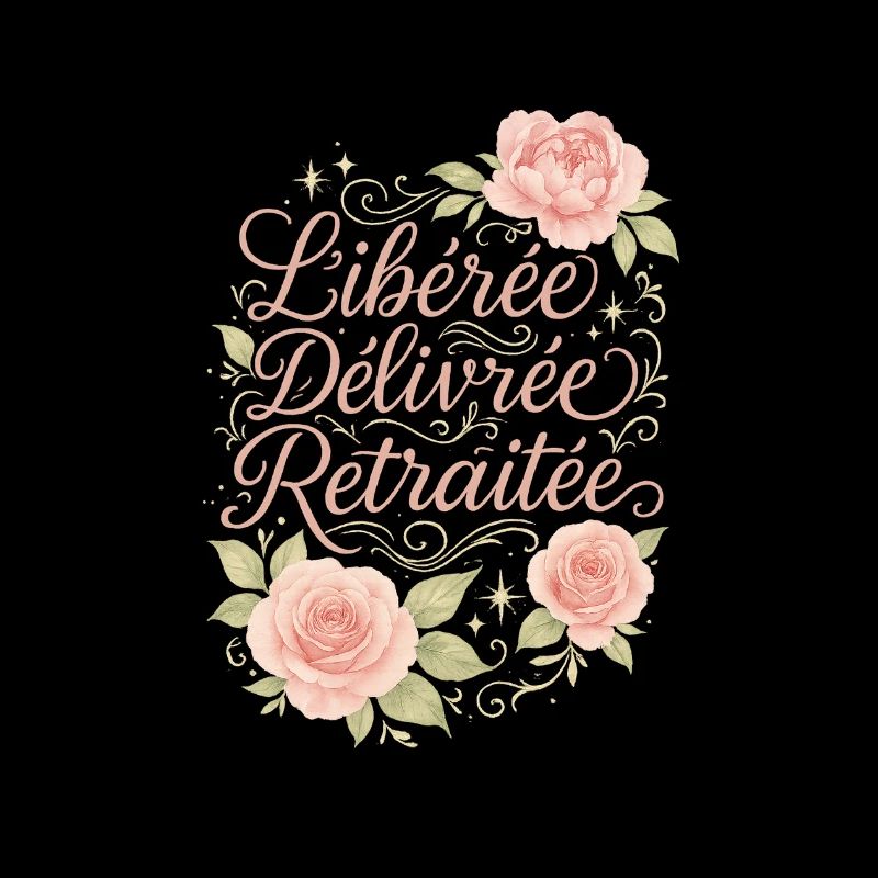 Libérée Délivrée Retraitée – Floral Chic