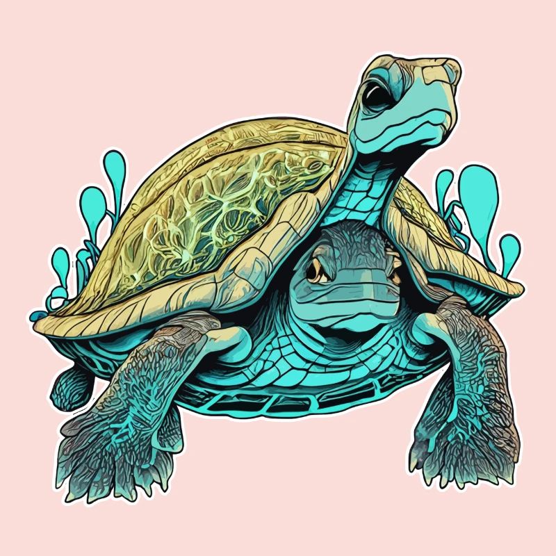 Psychedelic Double-Faced Turtle