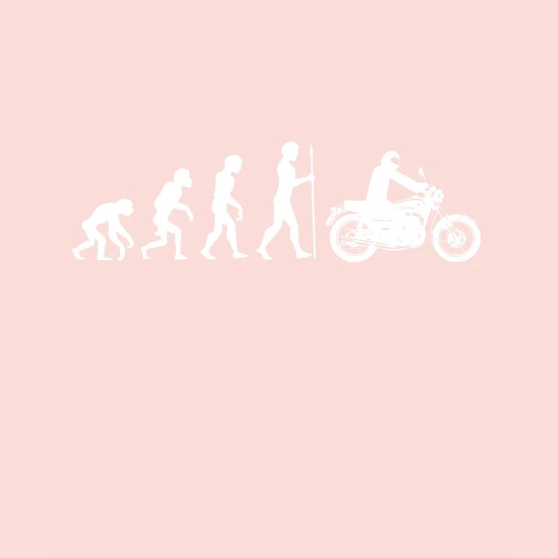 Evolution Affe Mensch Motorrad Biker Geschenk Idee