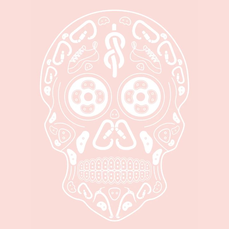 Rock climbing sugar skull
