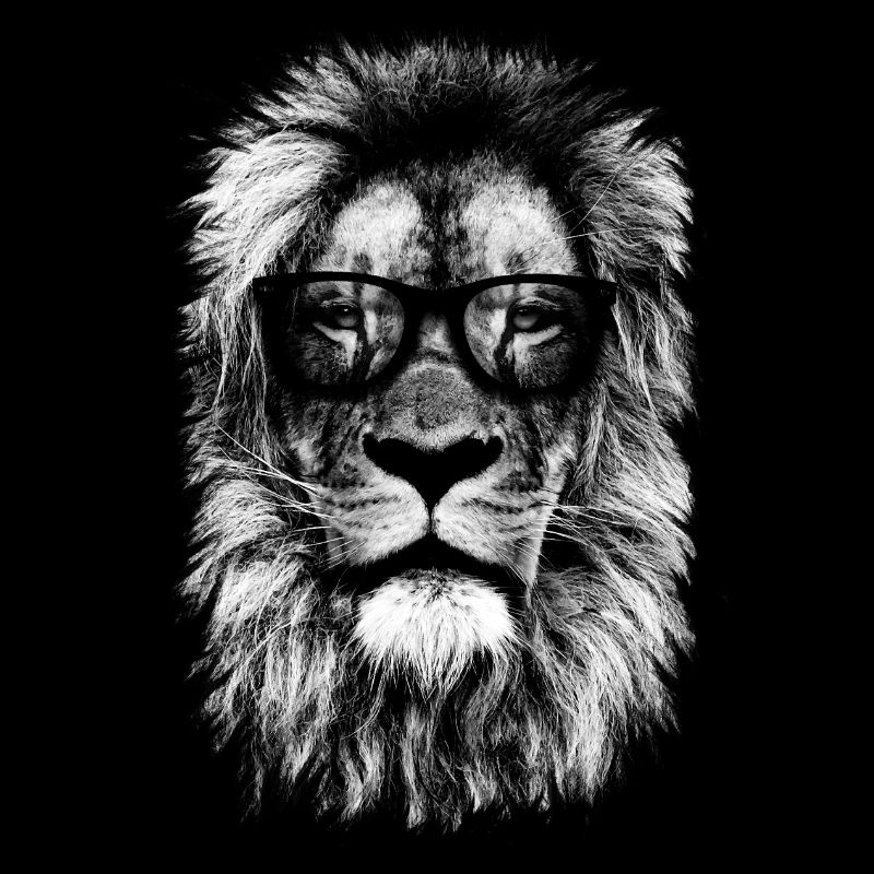 Hipster lion