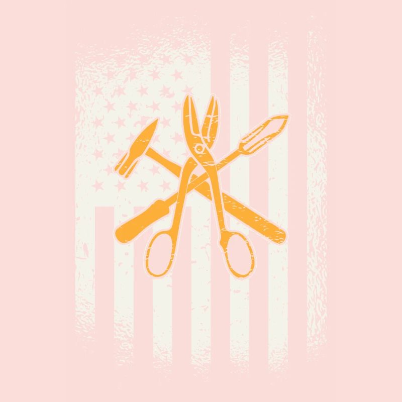 Blech Worker Tools Drapeau américain -