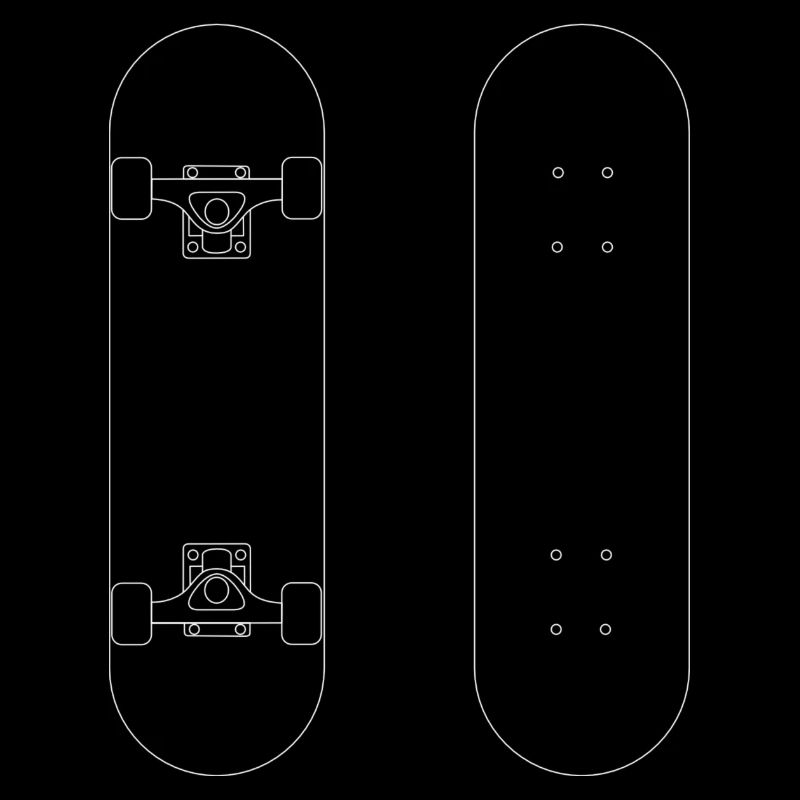 Skateboard White