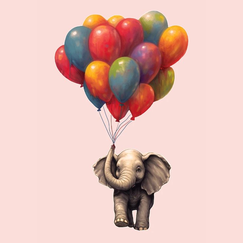 Elefant mit Luftballon