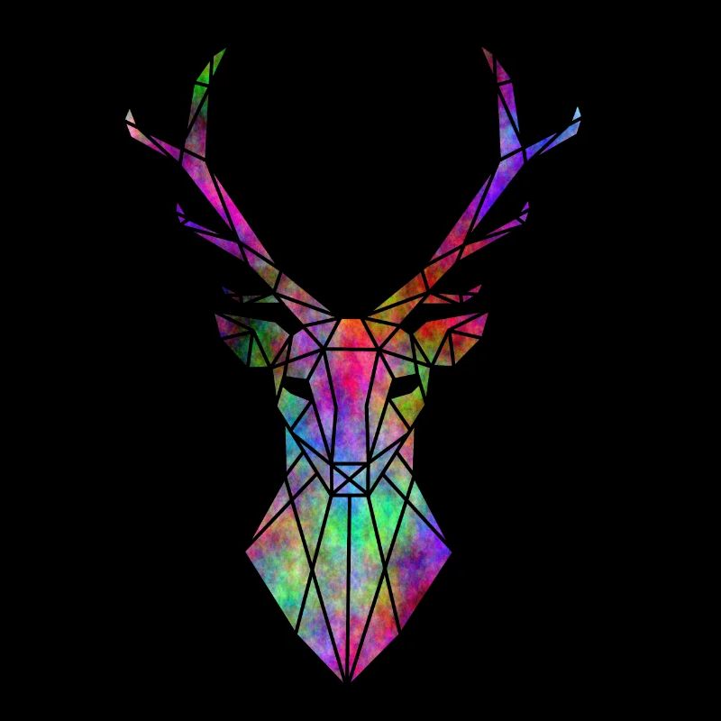 Psychedelischer geometrischer Hirsch