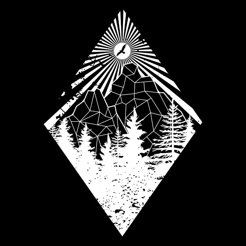 Berge Sonne Wald