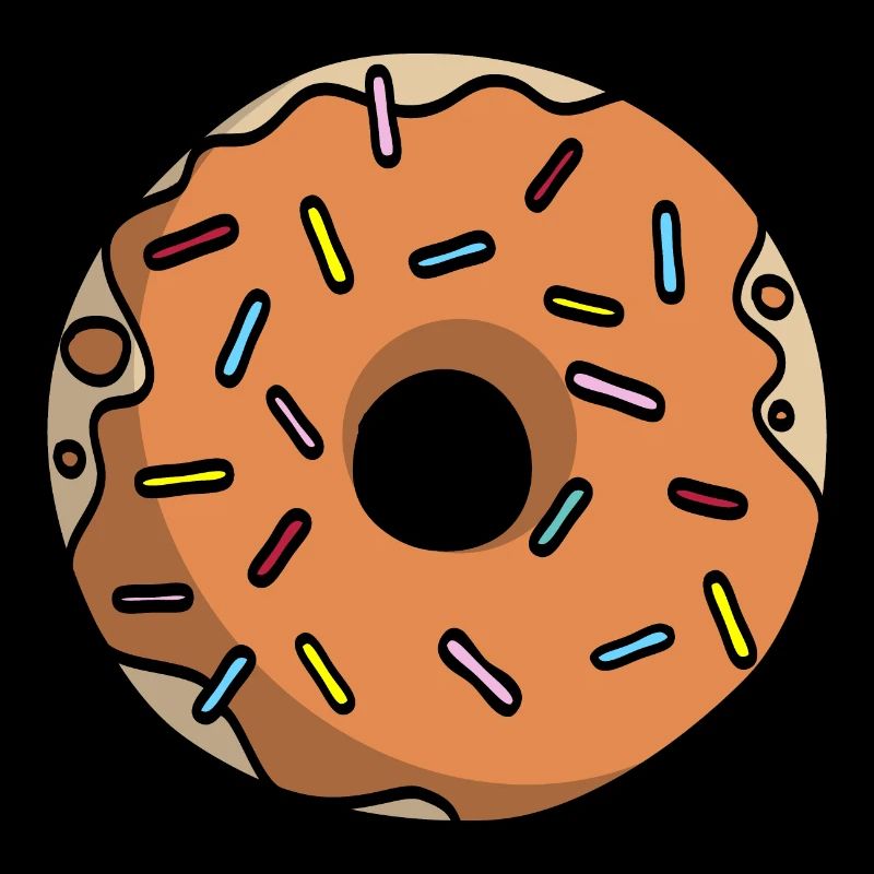Oranger Donut Geschenkidee Partnerlook