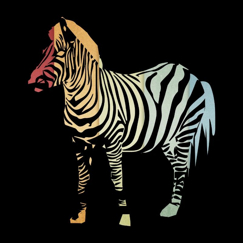 Colorful stripe zebra