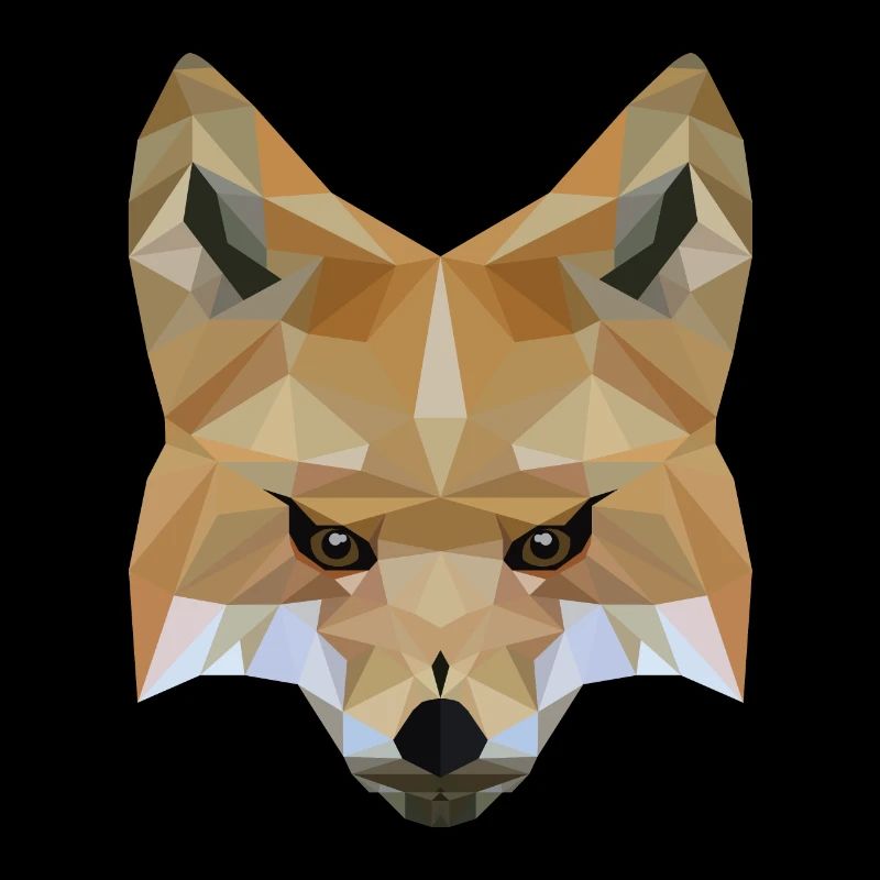 Low Poly Art Fox - Gift Idea
