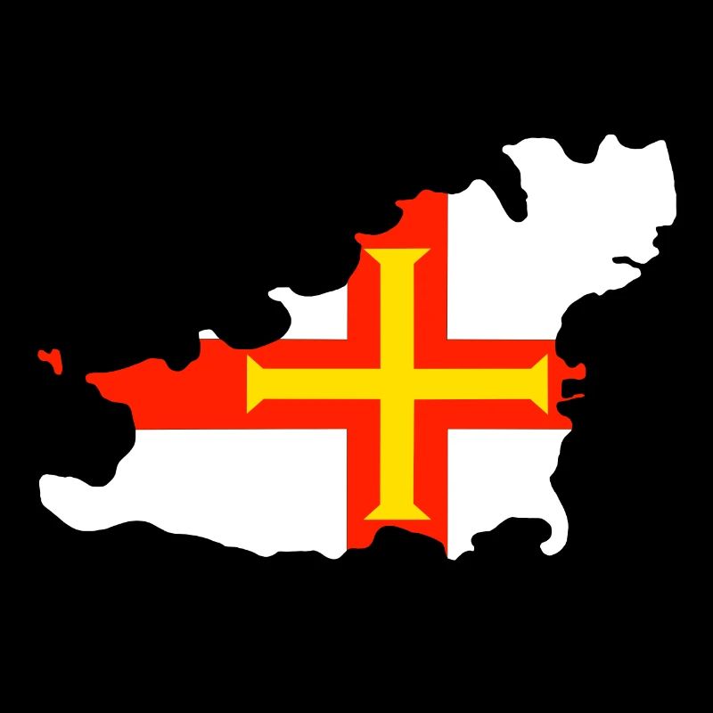 Carte et drapeau de Guernesey