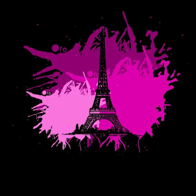 Paris Eifelturm Splash Farbfleck Geschenk