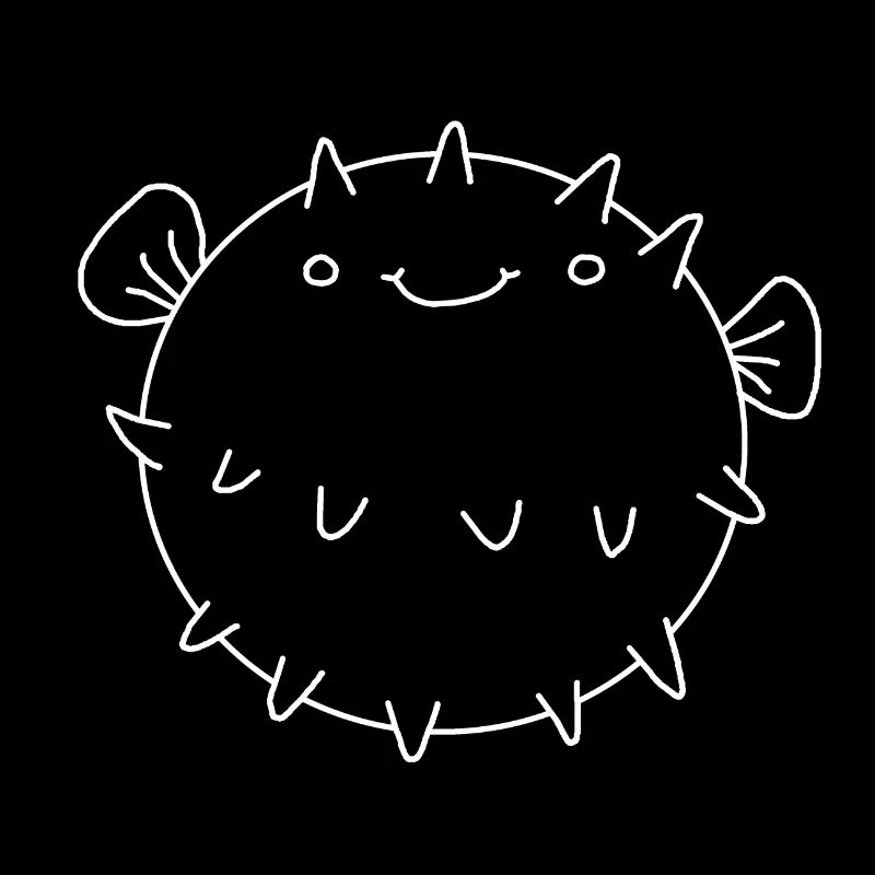 Doux petit poisson sphérique de la mer