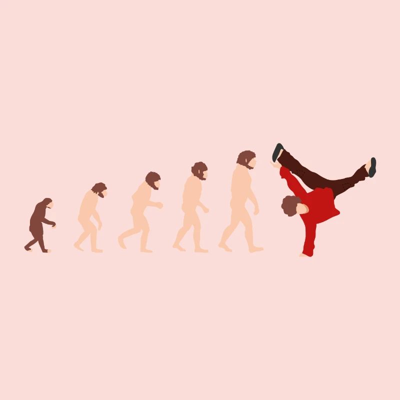 Evolution Breakdance Lustige Geschenkidee