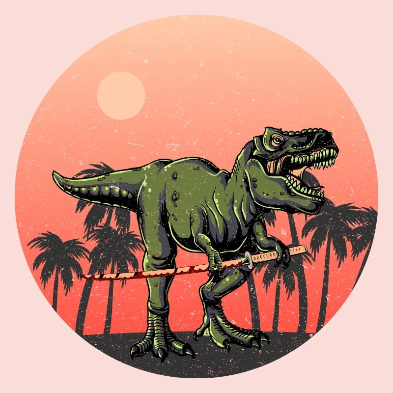 Samurai T Rex - Cooler Dino mit Samurai Schwert
