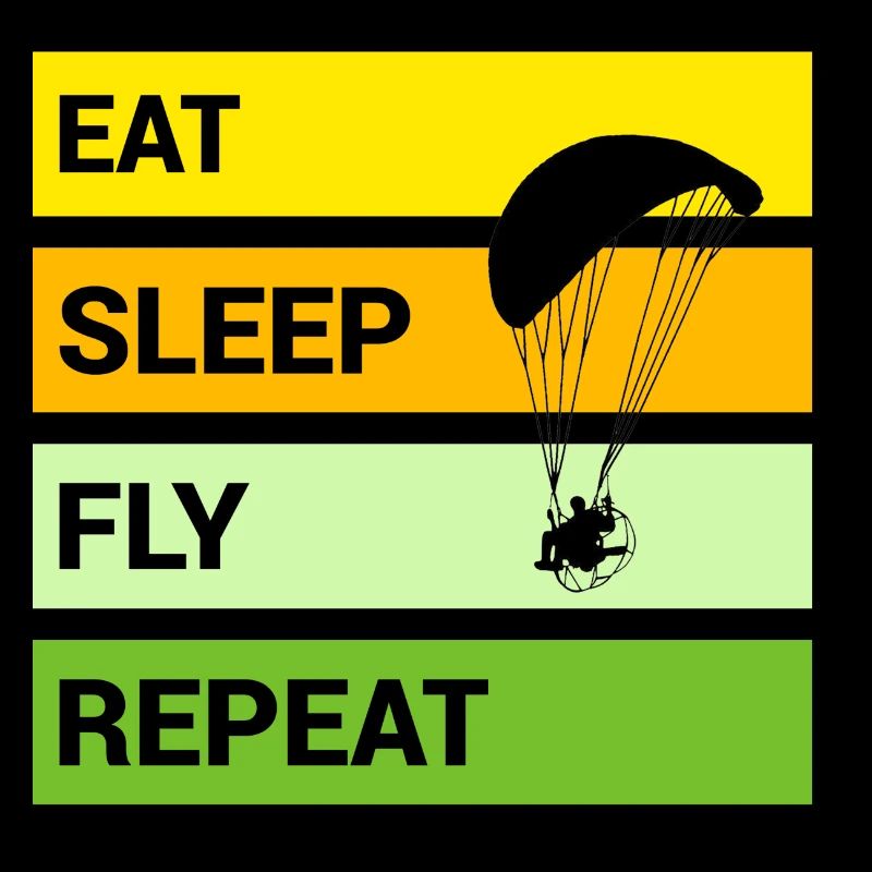 Paramotoring Manger dormir Mouche Répéter