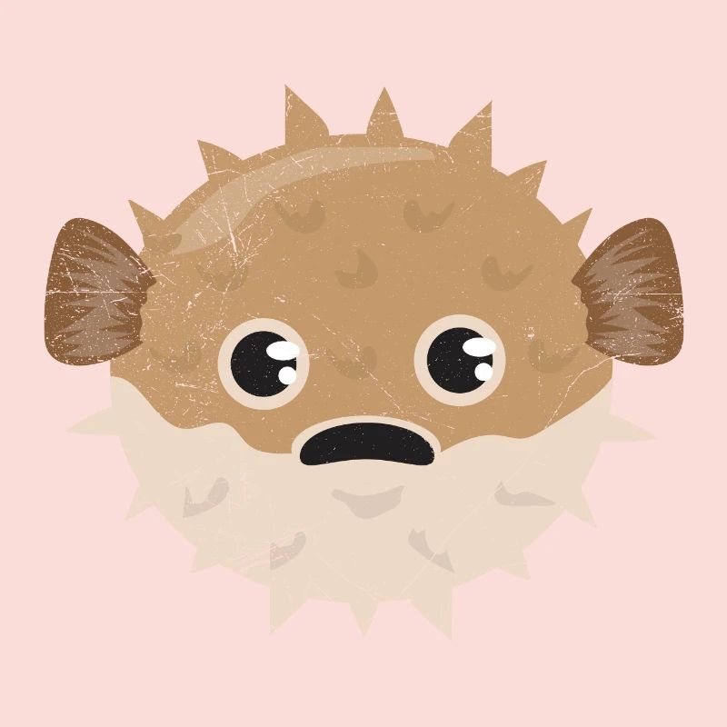 Pufferfish Grumpy Kids Funny Gift