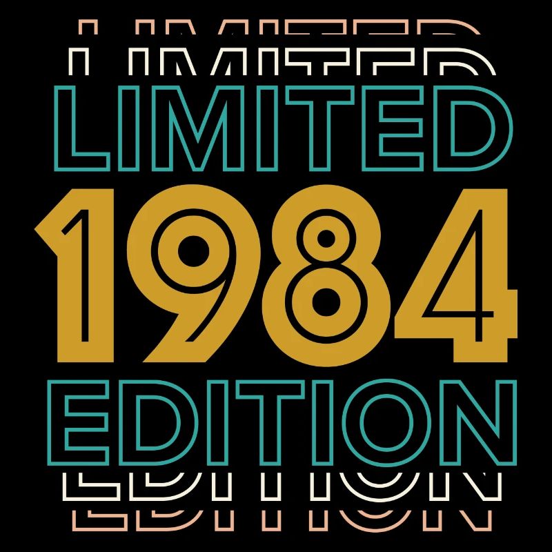 Conception d'anniversaire en édition limitée de 1984